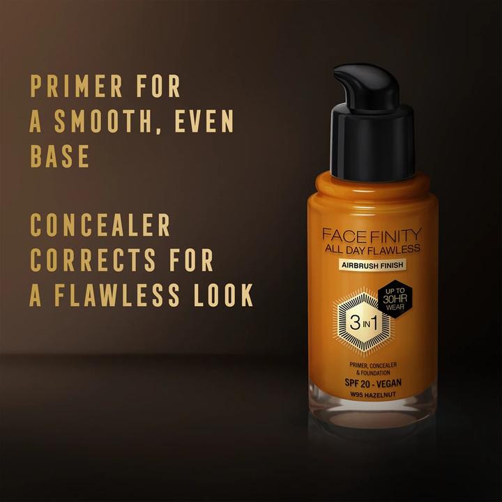 Produktbild Max Factor FACEFINITY ALL DAY FLAWLESS 3 IN 1 foundation #W95-hazelnut 30 ml (W95 Hazelnut)