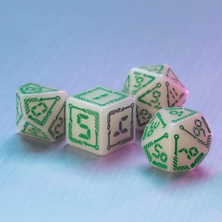Actual product image Q Workshop SDGT3N - "Digital" Glowing Dice Set