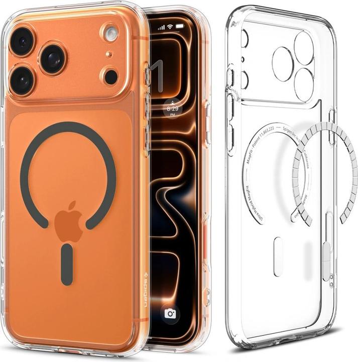 Actual product image Spigen - Ultra Hybrid MagSafe - iPhone 17 Pro - Clear/Graphite (Apple iPhone 17 Pro)