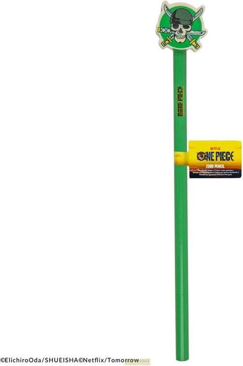 Actual product image Cinereplicas One Piece pencils with eraser topper Zoro