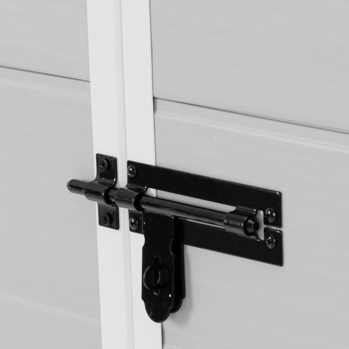 Produktbild Uniprodo Geräteschuppen Kunststoff Gartenschrank Gartenschuppen Lichtfenster grosse Tür