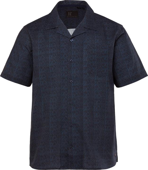 Immagine prodotto JP1880 Hemd, Halbarm, Leinenoptik, floraler Print, Cuba-Kragen, Cuba Fit (4XL)