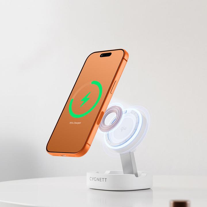 Produktbild Cygnett Chargebase Qi2.0 Single Wireless Charger - White (15 W)