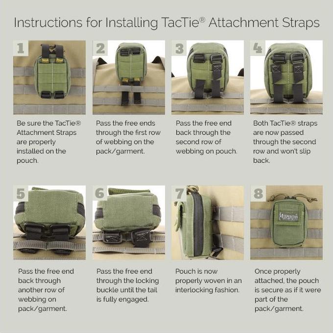 Actual product image Maxpedition TacTie fastening tape 7.5cm (pack of 4)