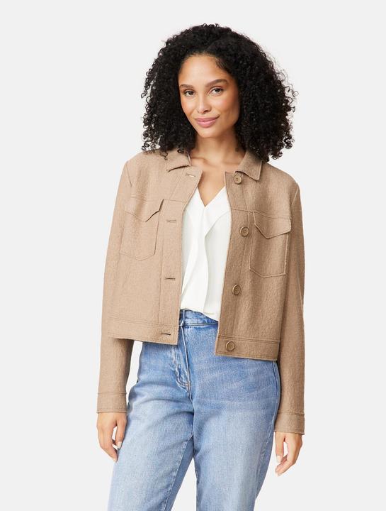 Productafbeelding Gerry Weber Boxy blazerjasje in bouclé-look Blazer lange mouw gevoerd - 63296 (42)