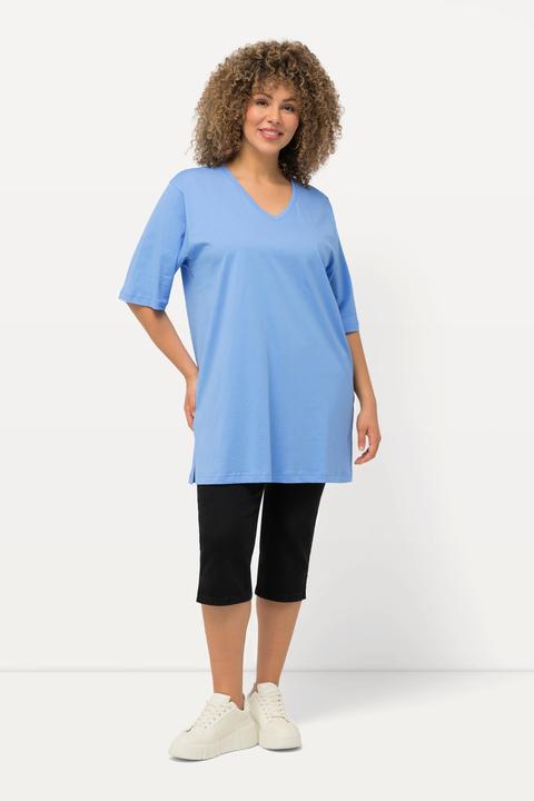 Image du produit Ulla Popken T-shirt coupe Relaxed Fit, décolleté en V et manches courtes (42, 44)