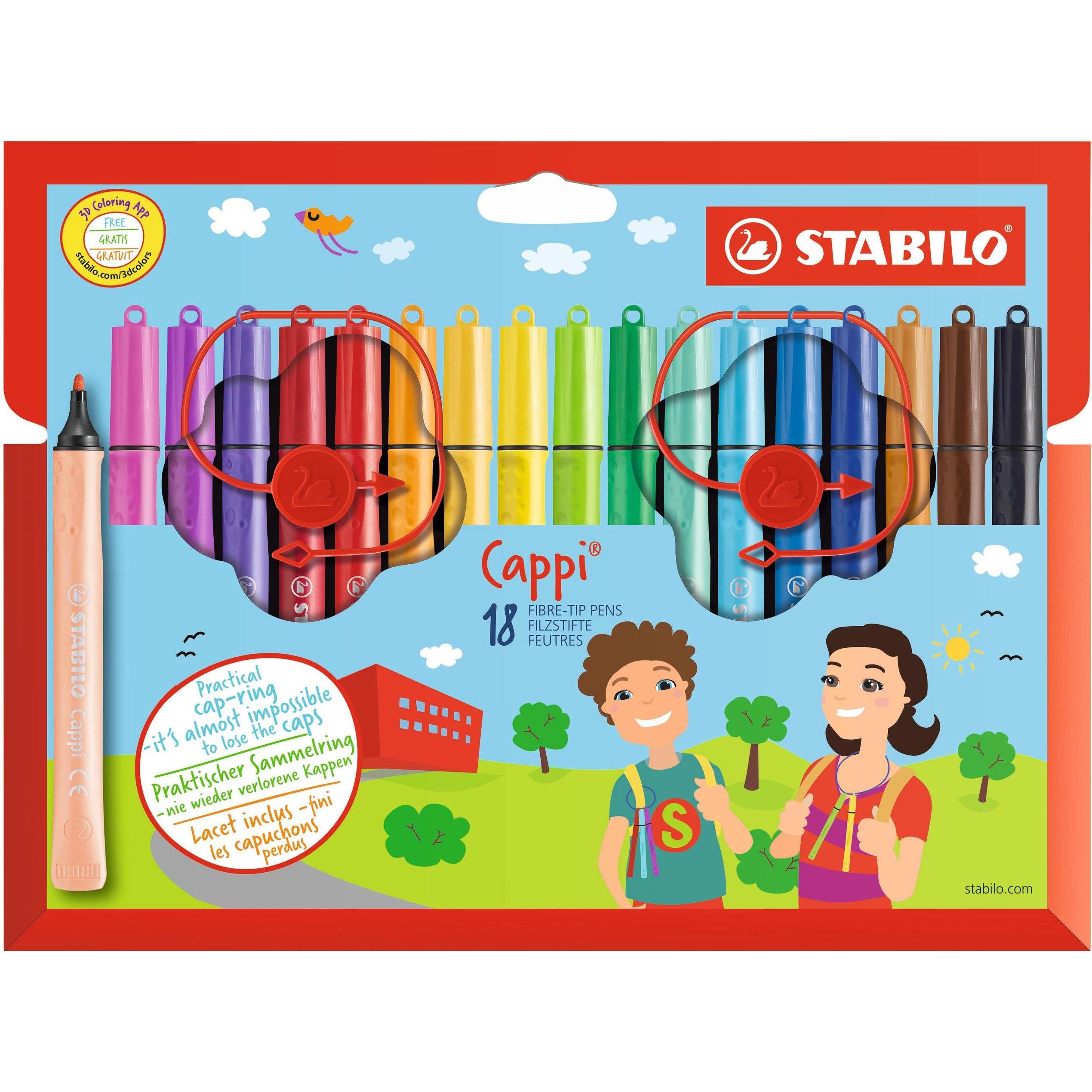 STABILO, Malstifte, Cappi (Mehrfarbig, 18 x)