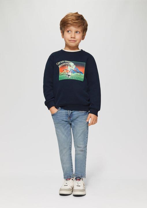 Produktbild S.Oliver Sweatshirt Wärmendes Sweatshirt mit gummiertem Frontprint (116, 122)