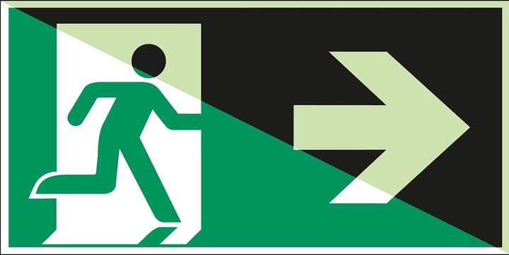 Actual product image Brady Emergency exit (right) - ISO 7010