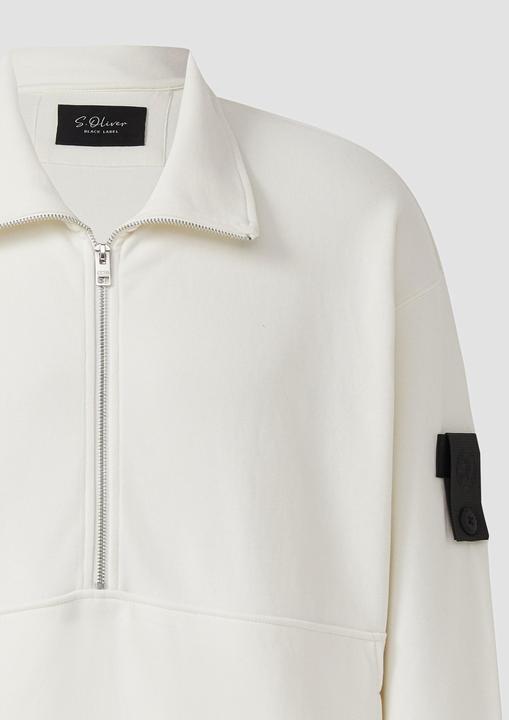 Produktbild s.Oliver Sweatshirt Softes Relaxed-Fit-Sweatshirt aus Baumwollmix mit Label-Patch (L)