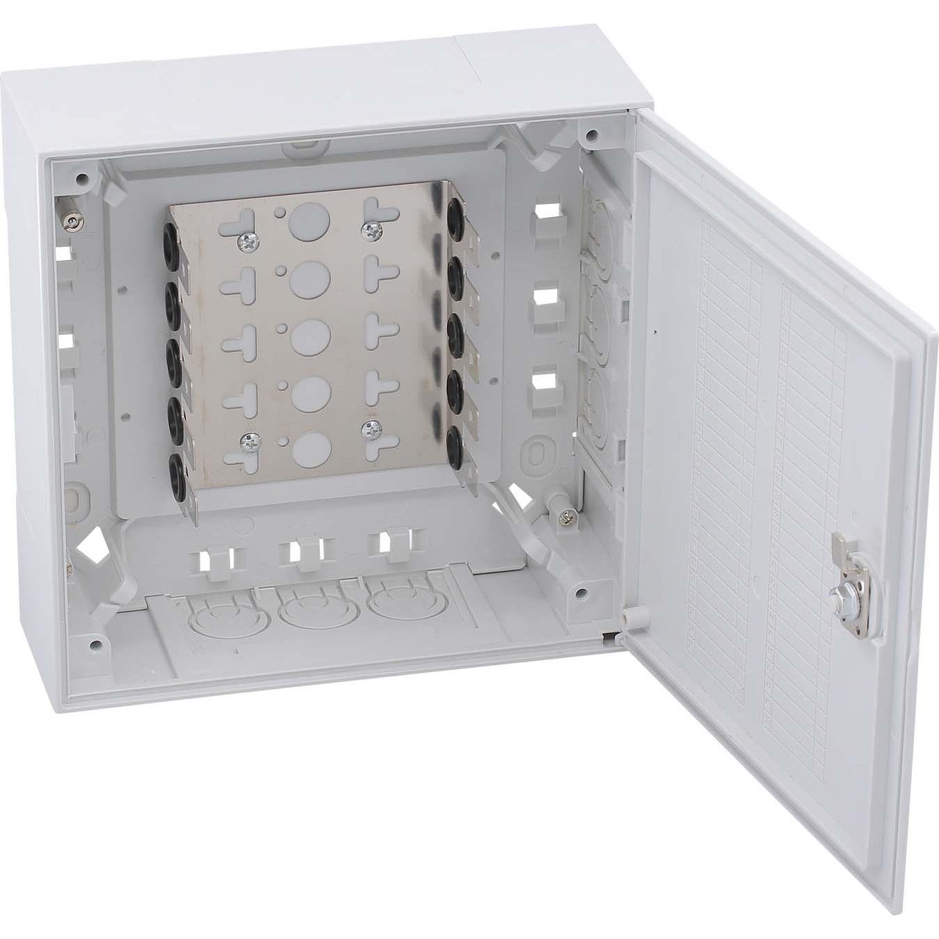 Cobinet COBI 2021 010 Kunststoffverteiler 50DA Vorreiber Masse 215.6x215.6x76mm, Telefon, Grau