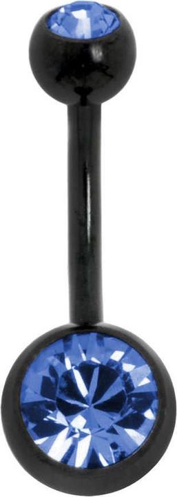 Produktbild Bijouteria Bauchpiercing (Kristall, PVD Beschichtung (schwarz), Titan)