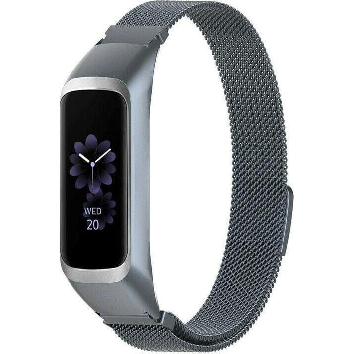 Strap-it Armband (Geflochtener Stahl), Uhrenarmband, Grau