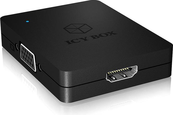 Produktbild Icy Box IB-SPL1031 DP zu HDMI/DP/VGA Splitt (HDMI, DP, VGA, 7 cm)