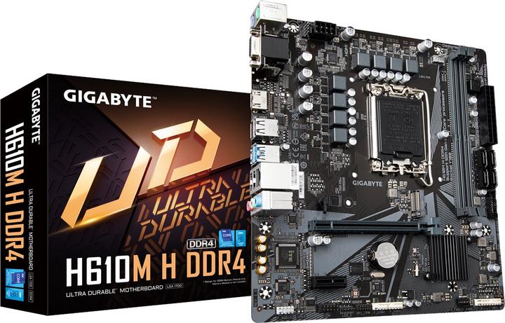 Actual product image Gigabyte H610M H DDR4 (rev. 1.0) (LGA 1700, Intel H610 Express, mATX)