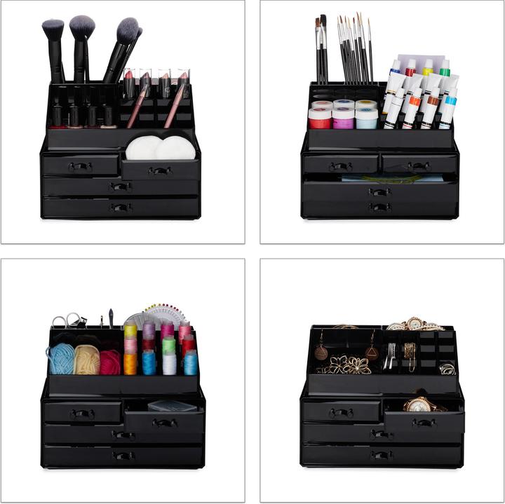 Actual product image Relaxdays Makeup Organizer with 4 Drawers