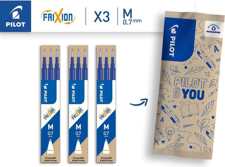 Image du produit Pilot FlowPack Frixion Refill 0.7 x9 bleu (Bleu, 0.70 mm, 9 pcs)