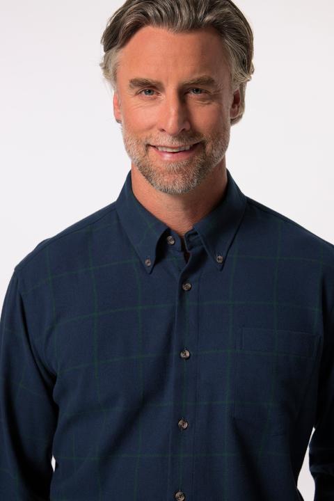 Produktbild Boston Park Karo-Flanellhemd, Langarm, Buttondown-Kragen, Comfort Fit (3XL)