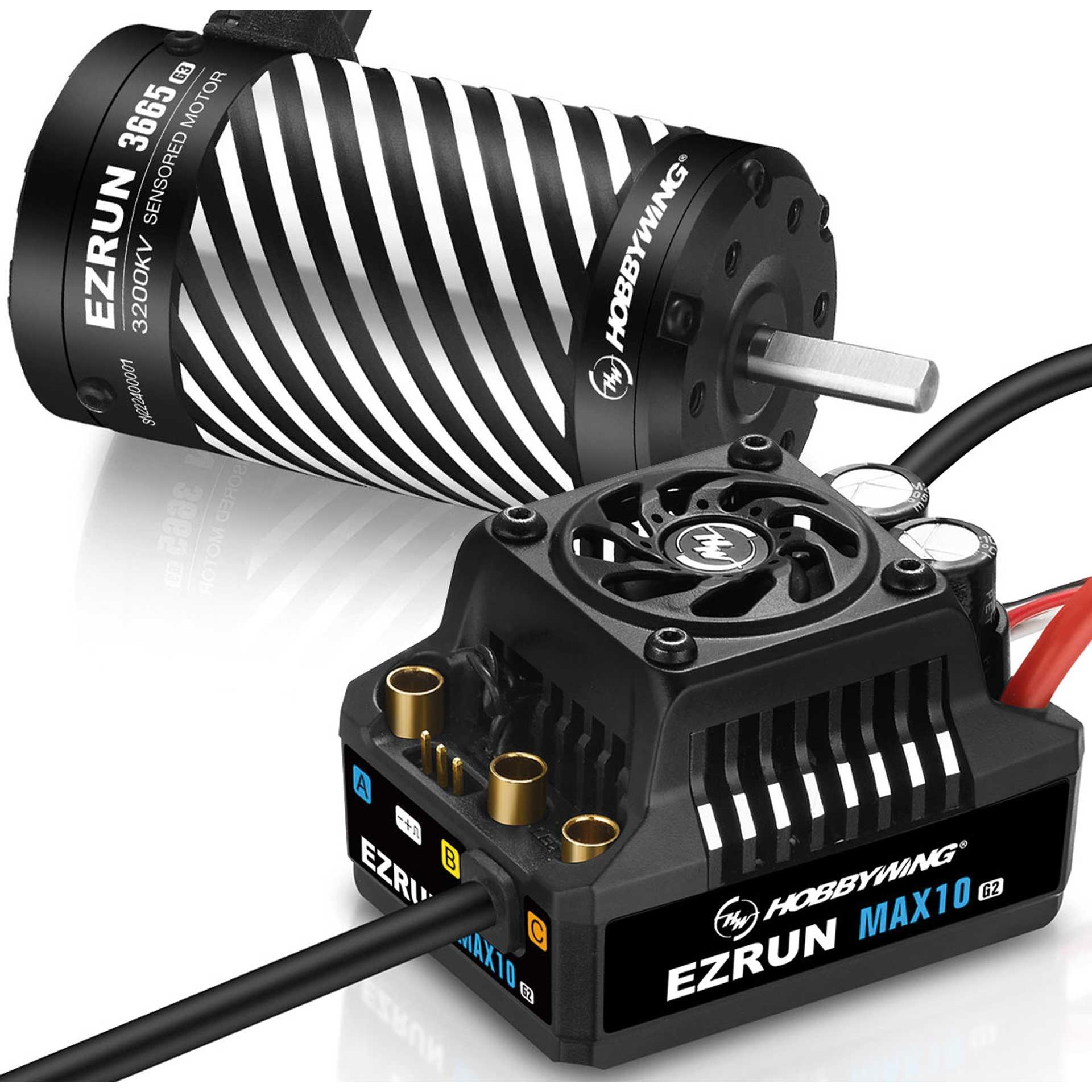 Hobbywing Ezrun MAX10 G2 140A Combo mit 3665SD-3200kV 5mm Welle