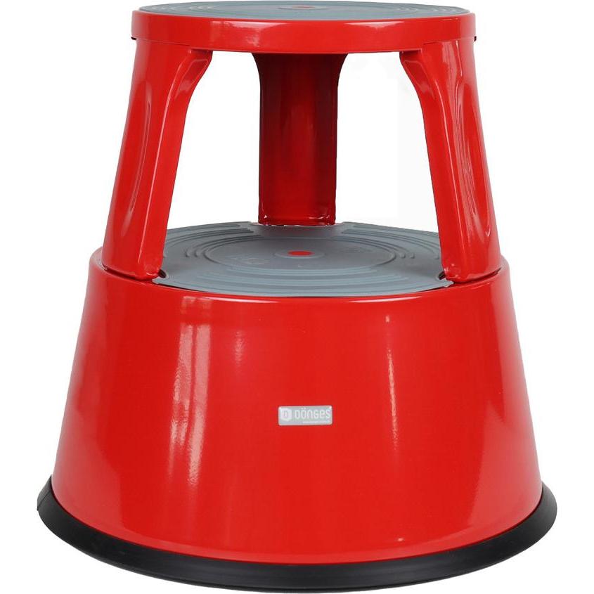 Dönges, Hocker + Pouf, Rollhocker, Metall, rot