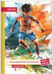 Produktbild Roth Hausaufgabenheft Fussballer Klipp & Klar liniert A5 ohne Rand, 96 Blatt (A5, Liniert, Kein Einband)