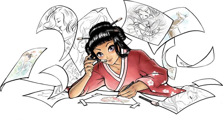 Actual product image Sakura Manga (A4, Plain, Hardcover)