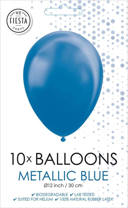 Actual product image Globos Europe Balloons Metallic Blue 30cm, 10pcs. (10 x)