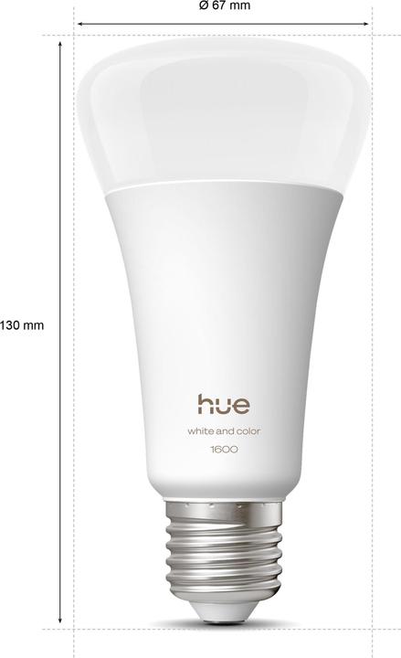 Produktbild Philips Hue Hue A60 - E27 pre - 1600 - 1-pak (E27, 1600 lm, 1 x)