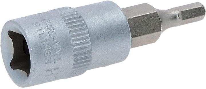 Actual product image KS Tools 1/4 bit hexagon socket. 3mm 911.1436