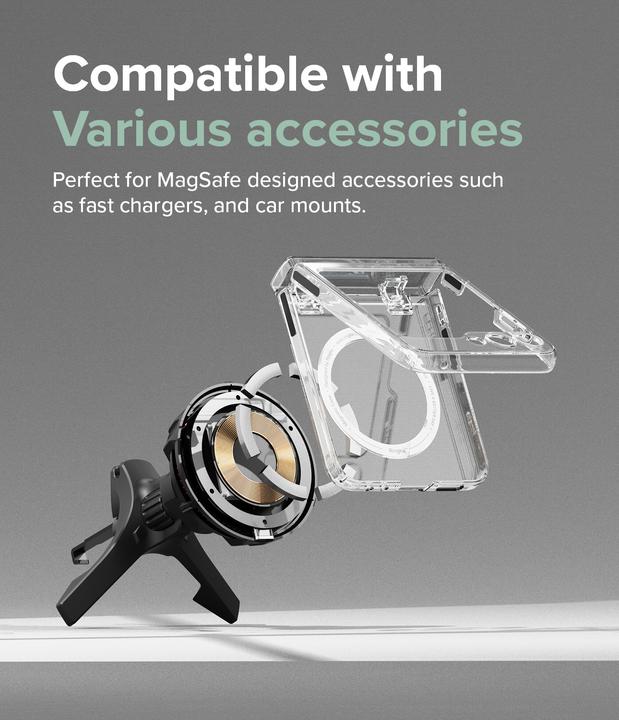 Actual product image Ringke Case for Galaxy Z Flip 5 SLIM HINGE MAGNETIC CLEAR (Samsung Galaxy Z Flip5)