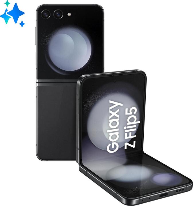 Actual product image Samsung Galaxy Z Flip5 (512 GB, Graphites, 6.70", SIM + eSIM, 12 Mpx, 5G)
