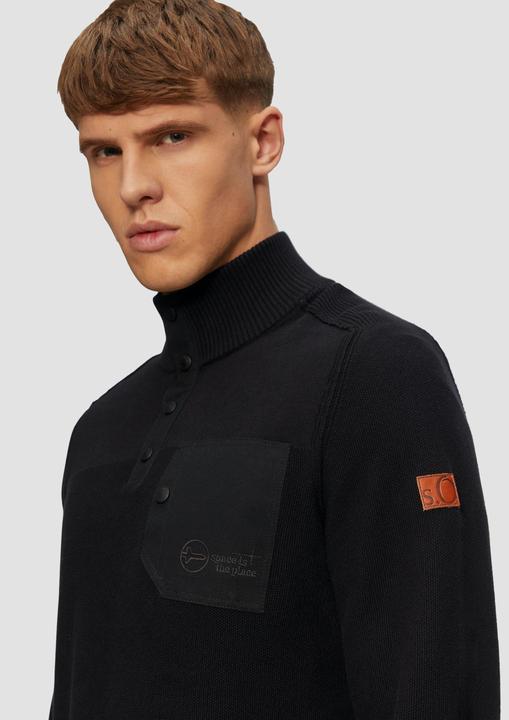 Produktbild S.Oliver Strickpullover Sportiver Strick-Troyer im Fabricmix (L)