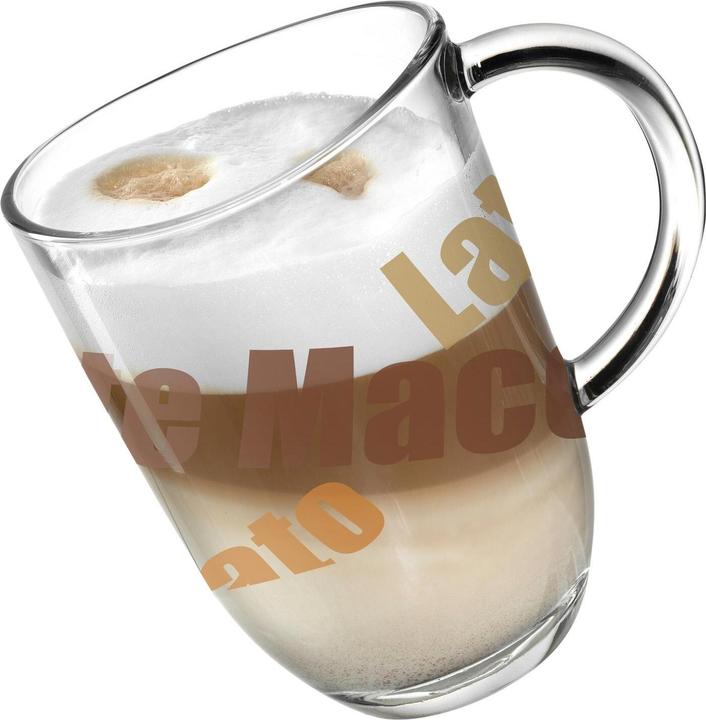 Image du produit Leonardo Latte Macchiato-Glas Napoli mit Text 3.8 dl, Transparent (380 ml, 6 x)