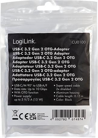 Valori nutrizionali e ingredienti LogiLink CU0100 (0.20 m, USB 3.2 Gen 2, 15 W)