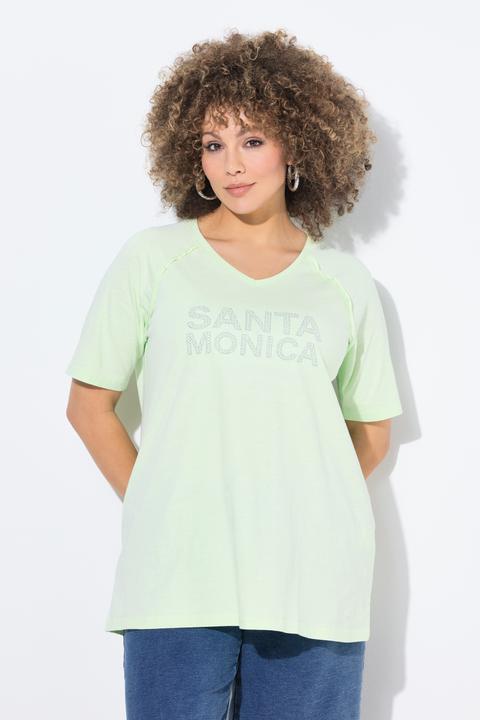 Produktbild Ulla Popken T-Shirt, Santa Monica, A-Linie, V-Ausschnitt, Halbarm (54)