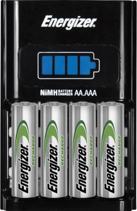 Produktbild Energizer Recharge 1-Hour (4 Stk., AA, AAA, 2300 mAh, Ladegerät inkl. Akku)