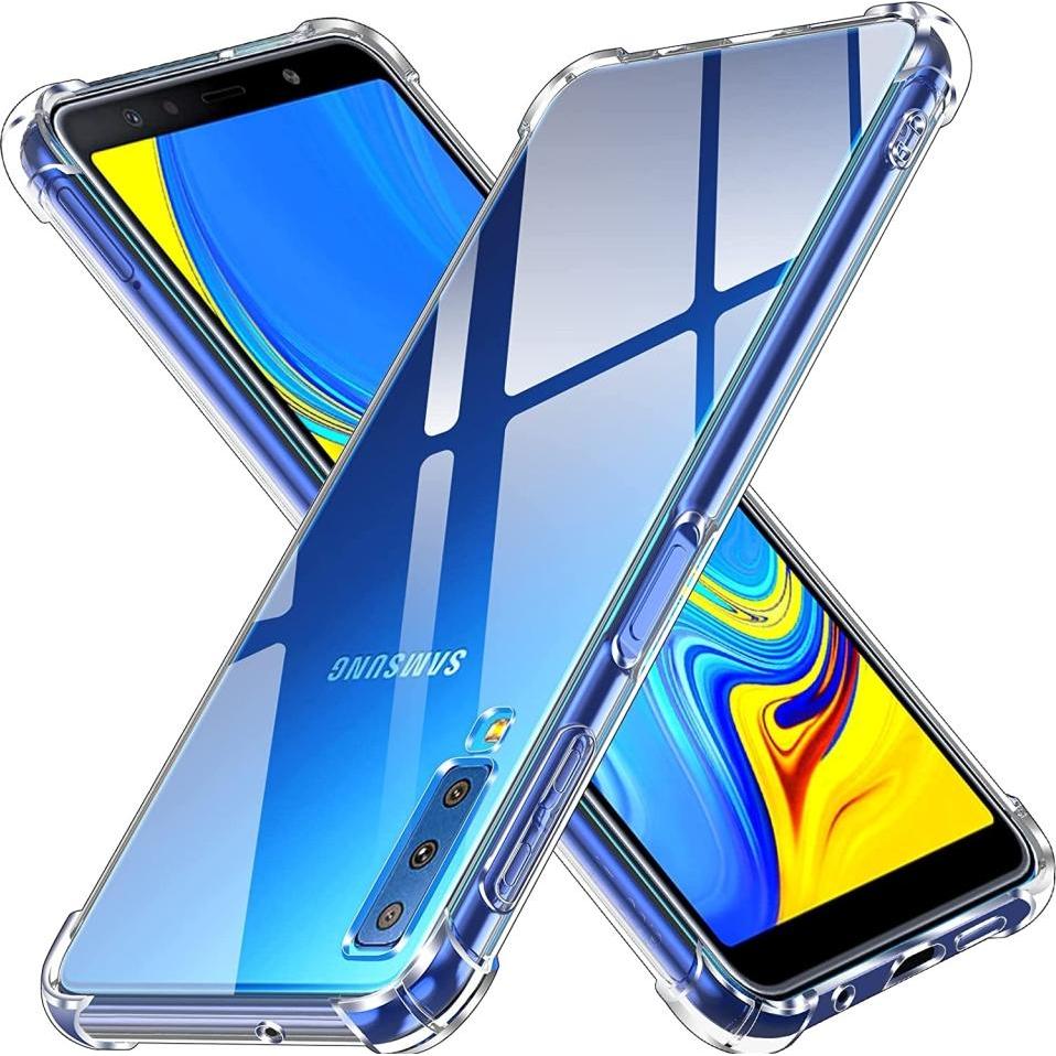 Screenguard Samsung Galaxy A7 2018 Hülle Crystal Soft Airbag Bumper (Samsung Galaxy A7 (2018)), Smartphone Hülle, Transp...