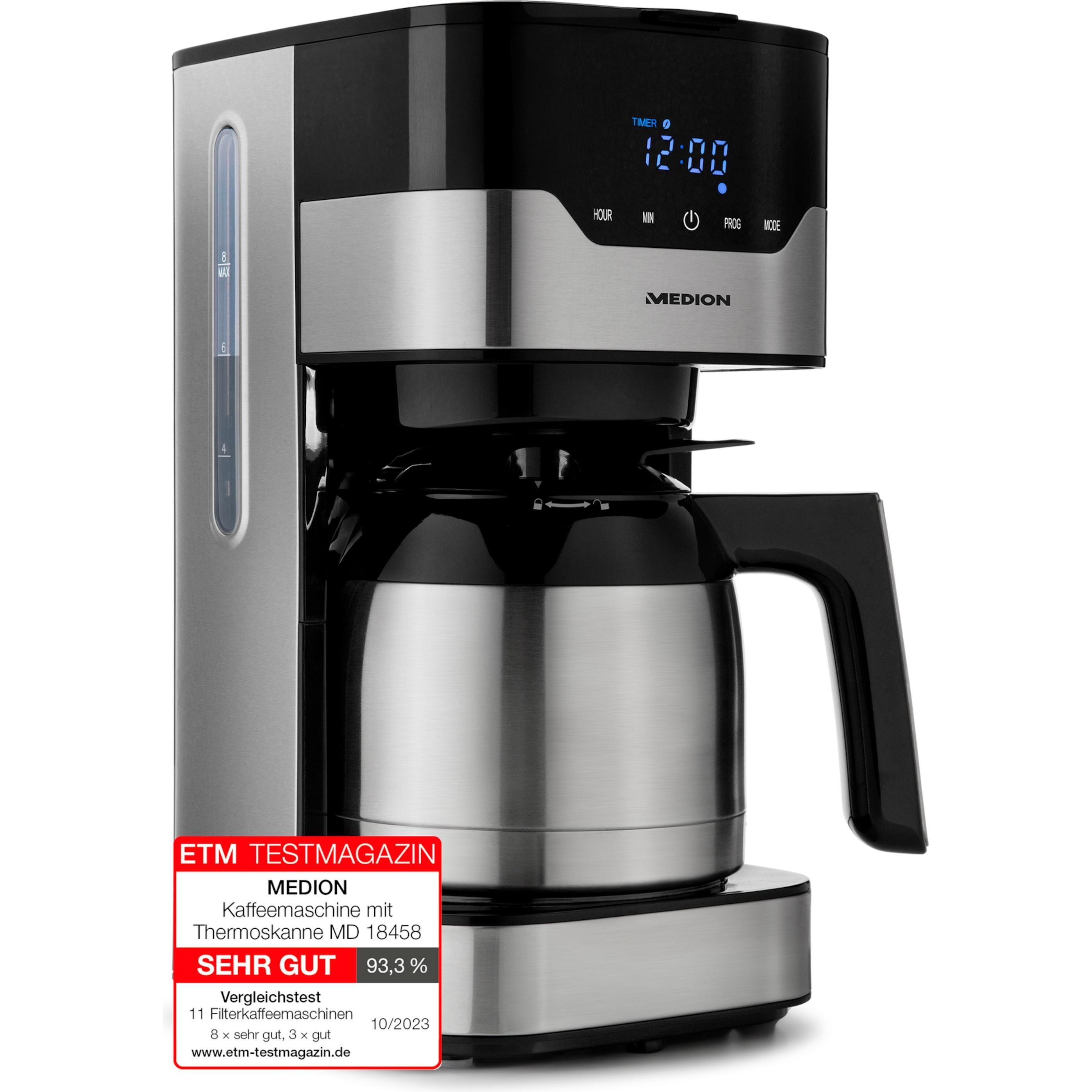 Medion Md 18458, Macchina Da Caffè (Americano), Nero, Grigio