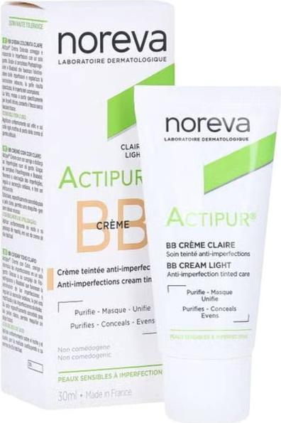 Etichetta energetica Actipur BB cream colorata leggera SPF50+ Tb 30 ml