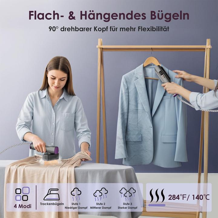Produktbild Viwave 2-in-1 Steamer mit Trocken- & Dampfmodus (1200 W, 22 g/min)