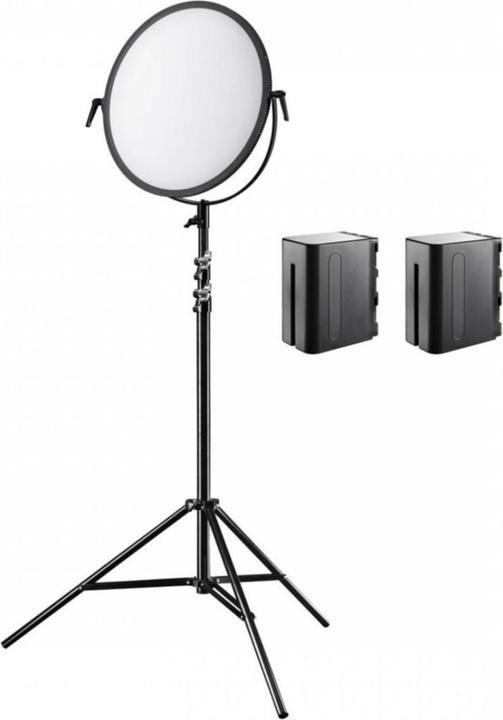 Actual product image Walimex pro pro Soft LED 700 Round Bi Color Set 1x LED 1x 2x Battery NP-F 960 (Ring light)