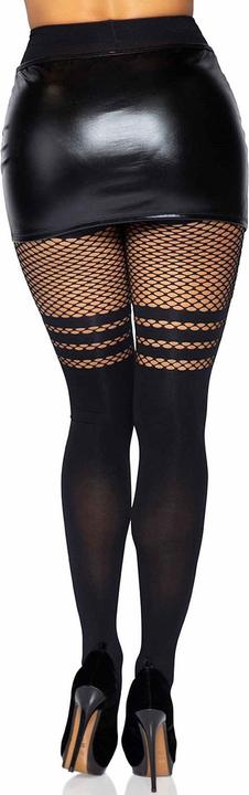 Actual product image Leg Avenue Pantyhose With Fishnet Stripes