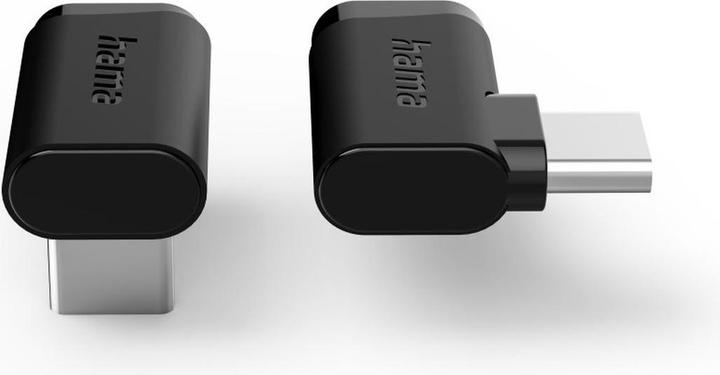 Actual product image Hama USB-C-Winkeladapter 90°, USB 3.2 Gen2, 10 Gbit/s, 5 A, 240 W, 2er Set (USB-C)