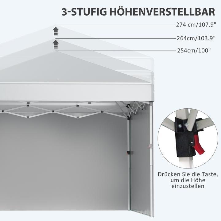 Actual product image Outsunny Folding pavilion with accessories (297 cm, 297 cm)