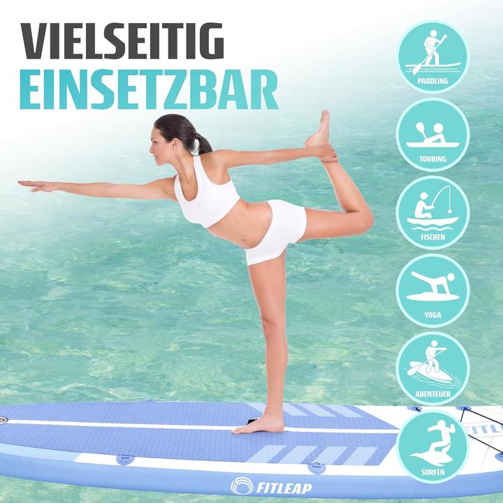 Actual product image Fitleap Premium Stand Up Paddle Board aufblasbar - SUP Board Set mit Hochdruckpumpe, verstellbar… (10'5")