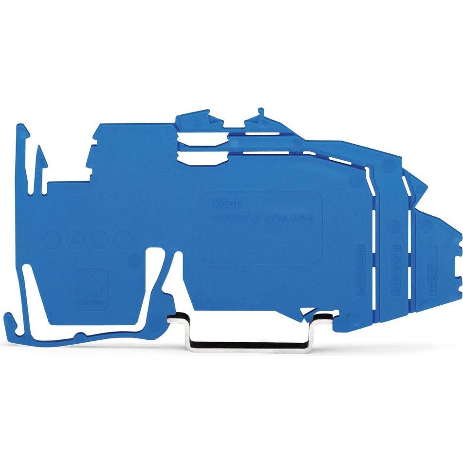 Wago, Kabelverbindung, Top Job S Sammelschienen- 2009-304 halter blau rastbar f. Etagenklemme