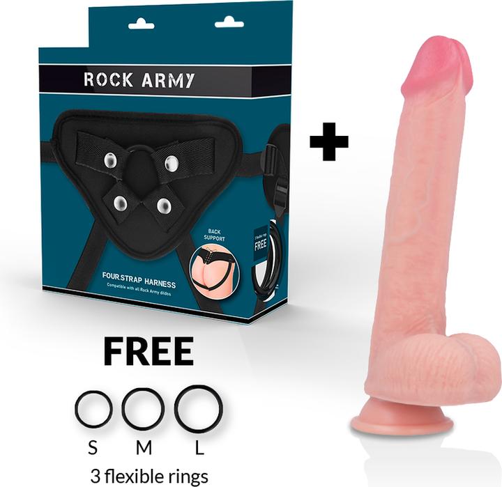 Image du produit Rock Army ROCKARMY - ARN S + DILDO SILICONE FLUIDE PREMIUM KINGCOBRA 24 CM -O- 4.77 CM