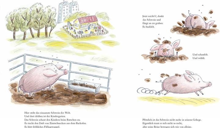 Actual product image Ein Schwein im Kindergarten (German, Johanna Thydell, 2013)