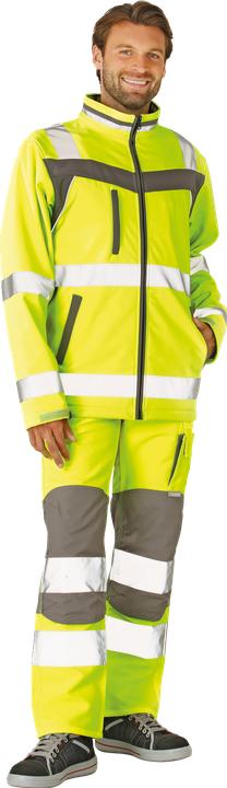 Produktbild Planam Warnschutz Softshelljacke Plaline gelb/schiefer M (M)