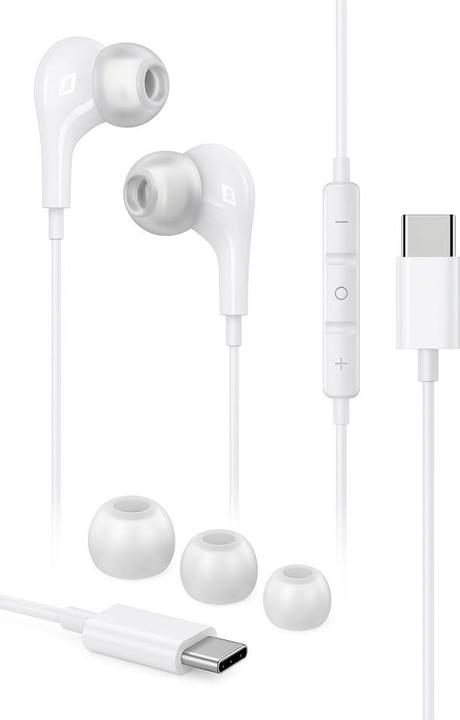 Actual product image PowerGuard USB-C Voice Call Headset In-Ear Kopfhörer mit Mikrofon & Fernbedienung